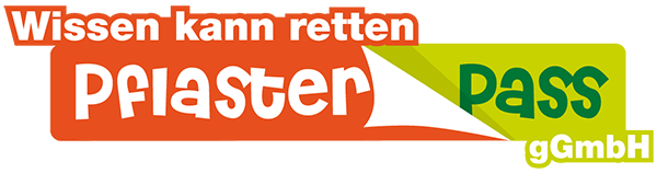 Logo Pflasterpass gGmbH - Wissen kann retten 600px